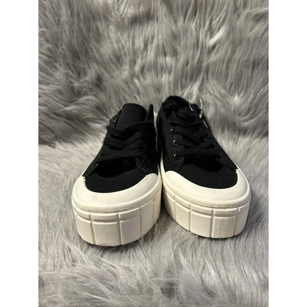 No Boundaries Chunky Lug Low‎ Top Sneakers Womens Size 8 Black Platform Shoes